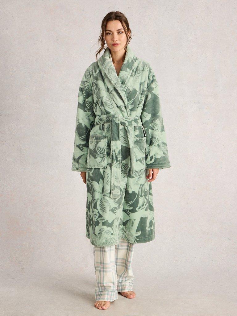 White Stuff 444749 CLOVER PRINT DRESSING GOWN