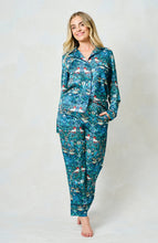 Load image into Gallery viewer, Hope And Ivy Maggie BLUE BIRD SATIN PJ SET
