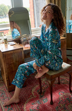 Load image into Gallery viewer, Hope And Ivy Maggie BLUE BIRD SATIN PJ SET
