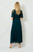 Load image into Gallery viewer, Hope And Ivy Matilda MAXI WRAP DRESS WITH EMBELISHED SLEEVES

