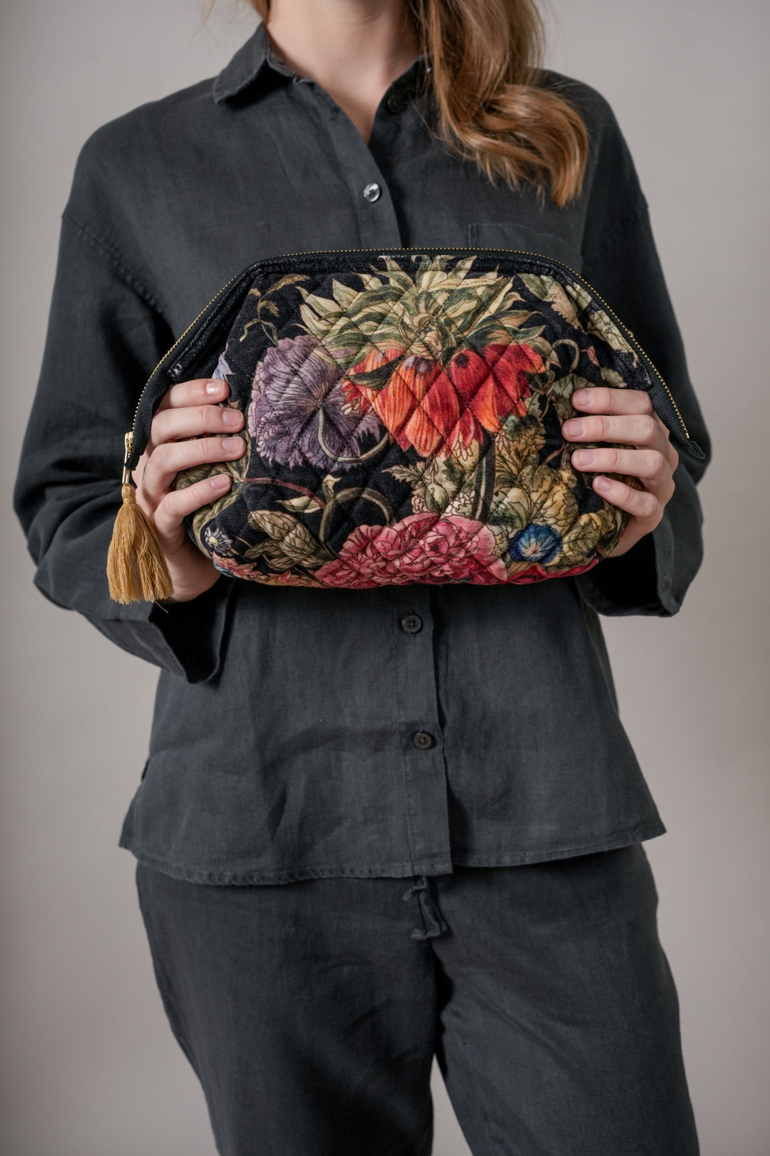 One Hundred Stars Mbgpriblk PRIMULA BLACK VELVET POUCH