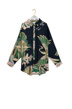 Load image into Gallery viewer, One Hundred Stars Ovscraeml CRANE EMERALD OVERSIZED SHIRT
