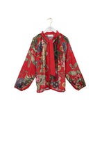 Load image into Gallery viewer, One Hundred Stars Tpbpriber PRIMULA BERRY PUSSY BOW BLOUSE
