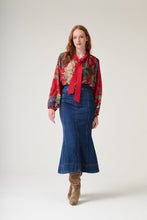Load image into Gallery viewer, One Hundred Stars Tpbpriber PRIMULA BERRY PUSSY BOW BLOUSE
