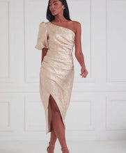 Load image into Gallery viewer, The 8Th Sign 8Ss525 DIANA METALLIC 1 SHOULDER MIDI
