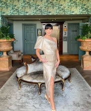 Load image into Gallery viewer, The 8Th Sign 8Ss525 DIANA METALLIC 1 SHOULDER MIDI
