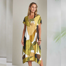 Load image into Gallery viewer, Naya Nas26151 multi colour v neck dress
