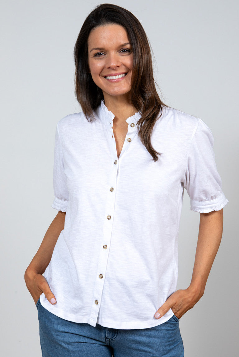 Lily & Me Lm24013w Livi frill shirt plain