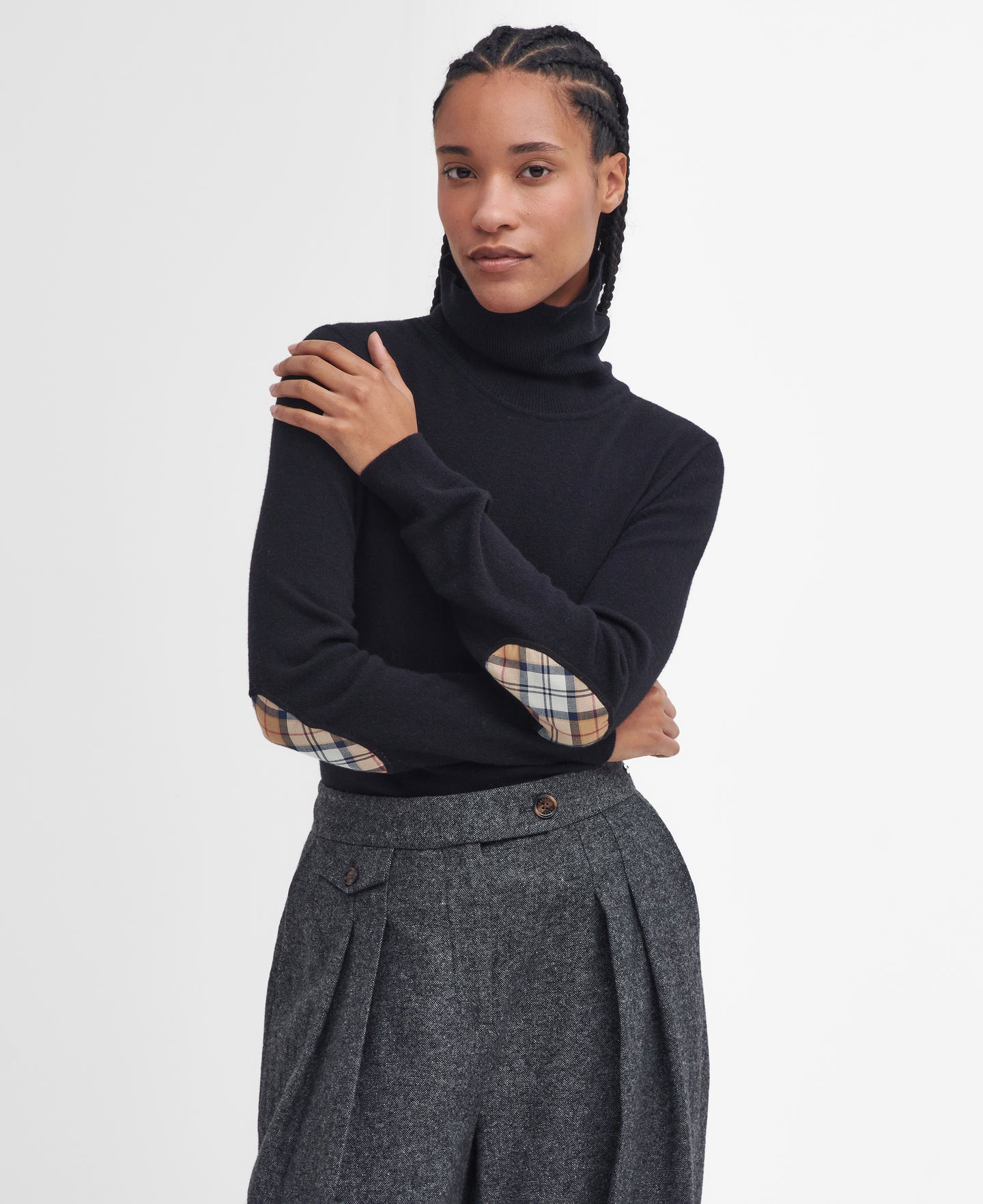 Barbour Lkn1077bk92 Barbour Pendle Knit    Black/H