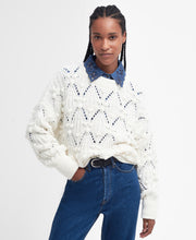 Load image into Gallery viewer, Barbour Lkn1503wh11 Barbour Glamis Knit    White

