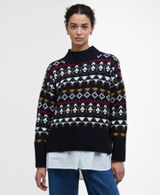 Load image into Gallery viewer, Barbour Lkn1557ny73 Barbour Larisa Knit    Navy
