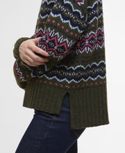 Load image into Gallery viewer, Barbour Lkn1560ol51 Barbour Helen Knit Olive Multi

