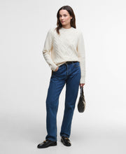 Load image into Gallery viewer, Barbour Lkn1572wh51 Barbour Burne Crew Ecru
