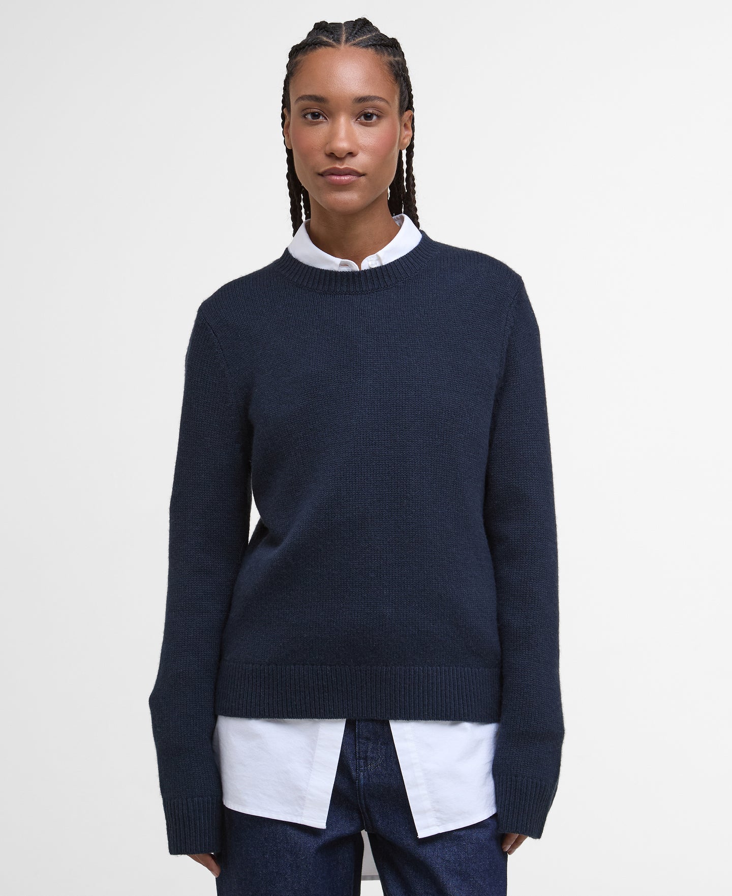 Barbour Lkn1666ny73 RWS Barbour Woodhouse Knit Nav