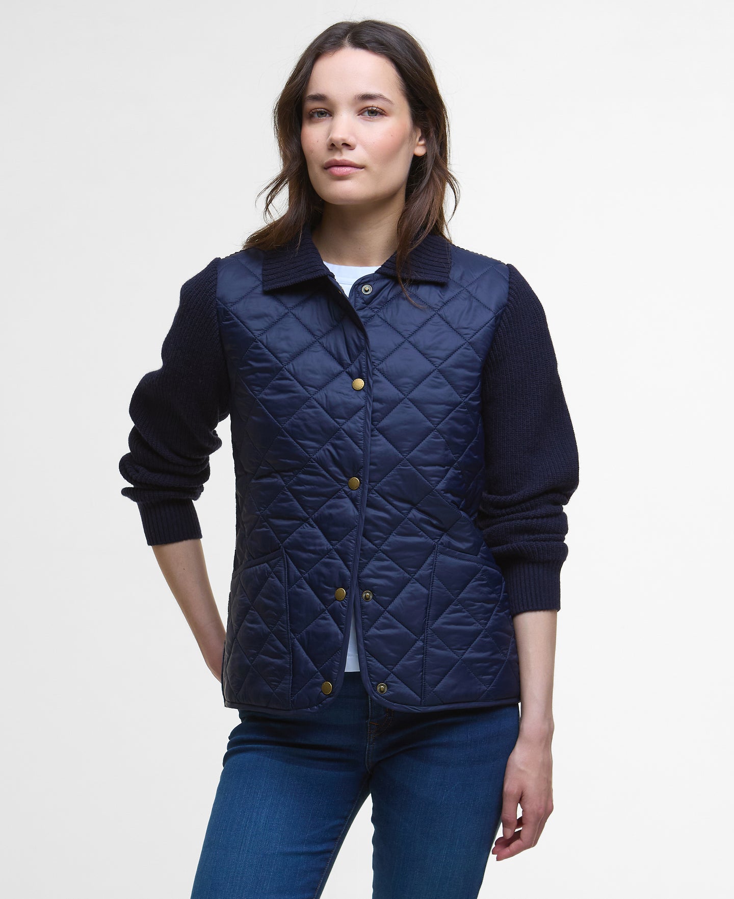 Barbour Lkn1694ny73 Barbour Allendale Knit Navy