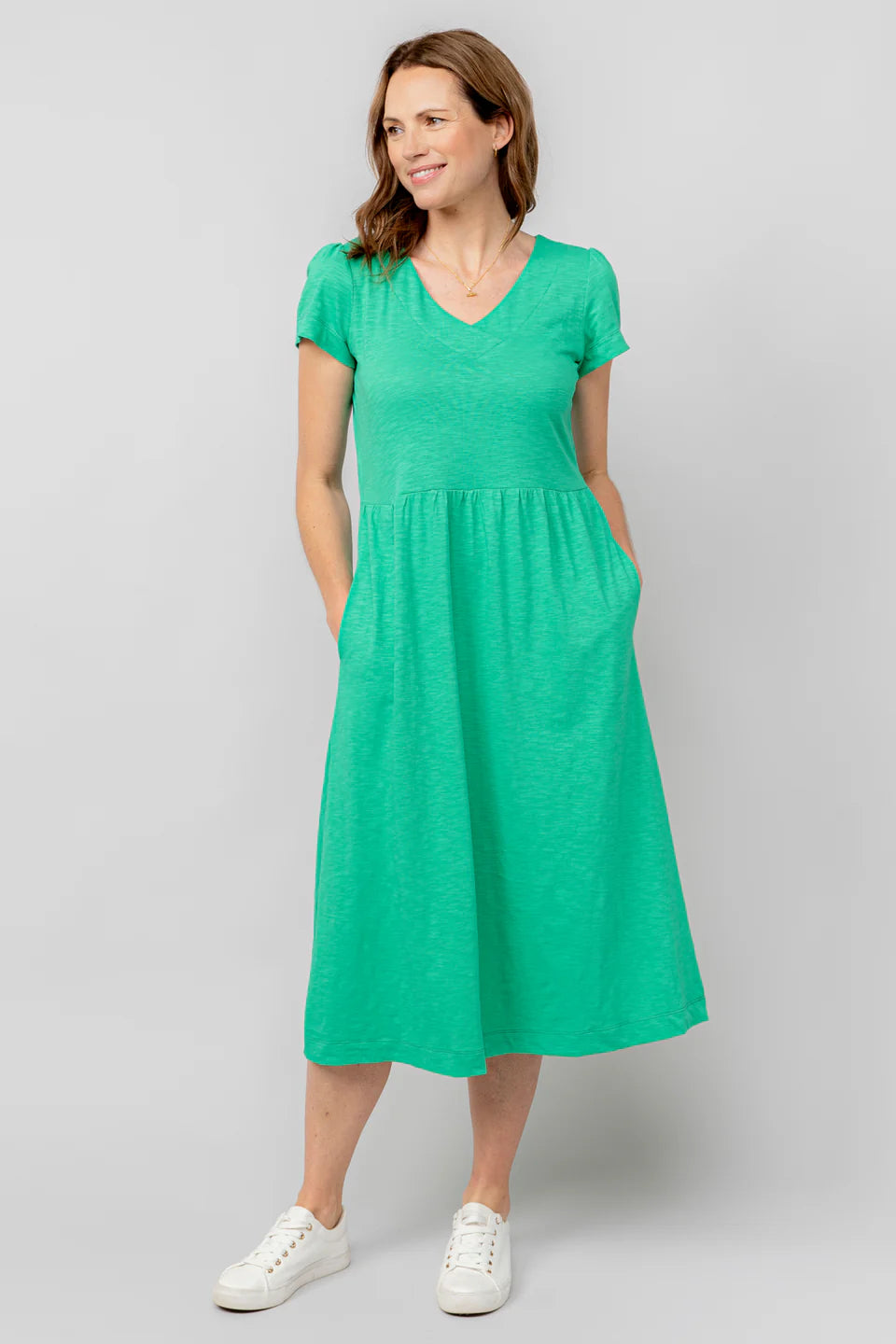 Lily & Me Lm25105g Plain midi dress