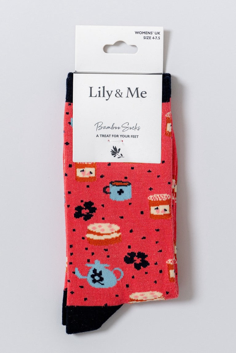 Lily & Me Lm25163ce Time for tea bamboo socks