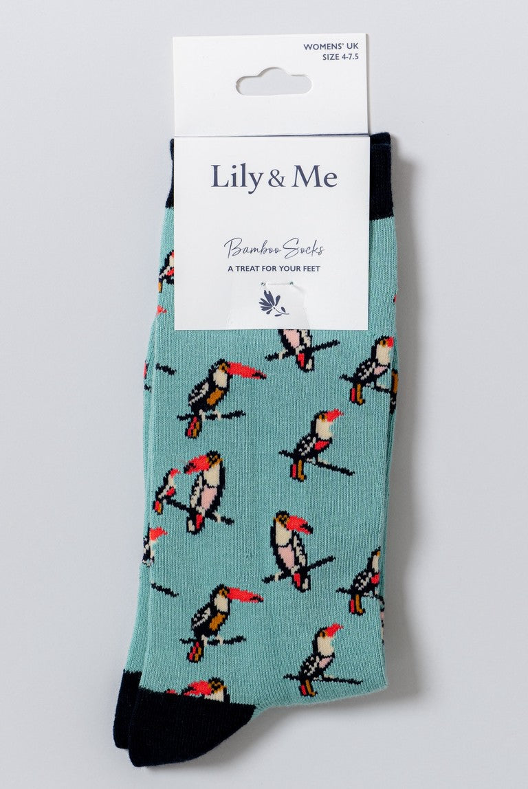 Lily & Me Lm25171on Toucans bamboo socks