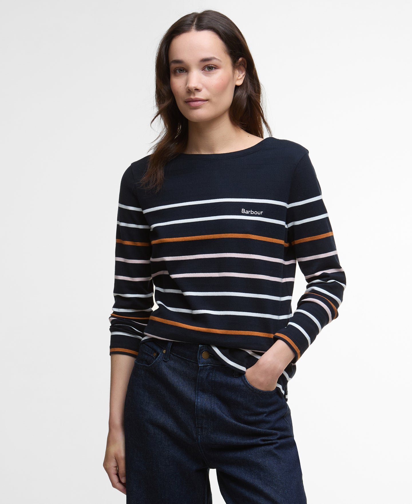 Barbour Lml0894ny75 Barbour Hawkins Top Navy Strip