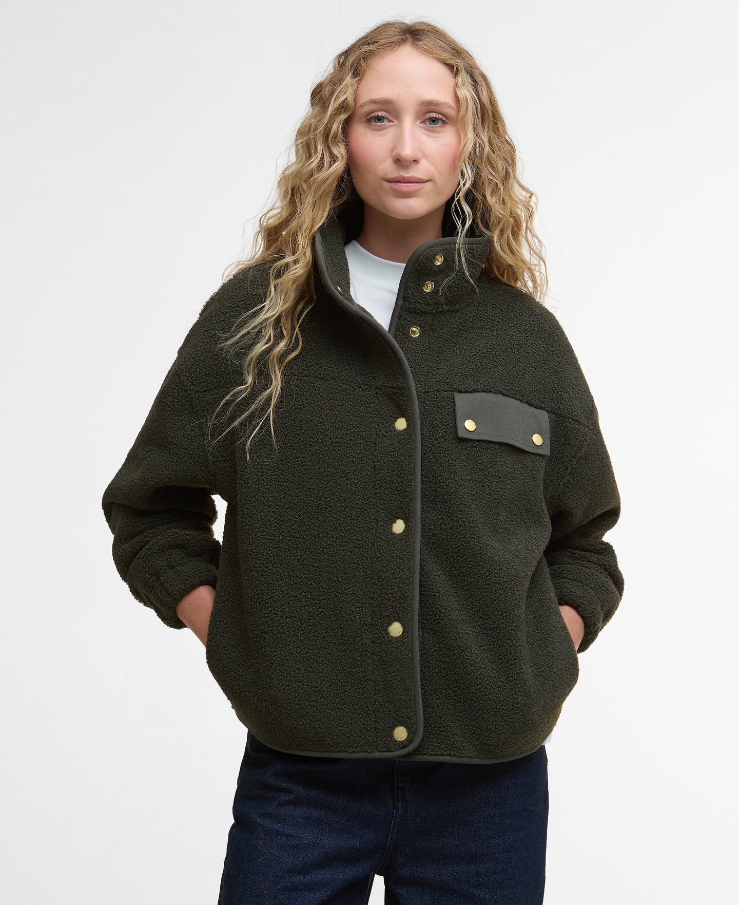 Barbour Lol0646ol71 Barbour Mabel Fleece   Olive