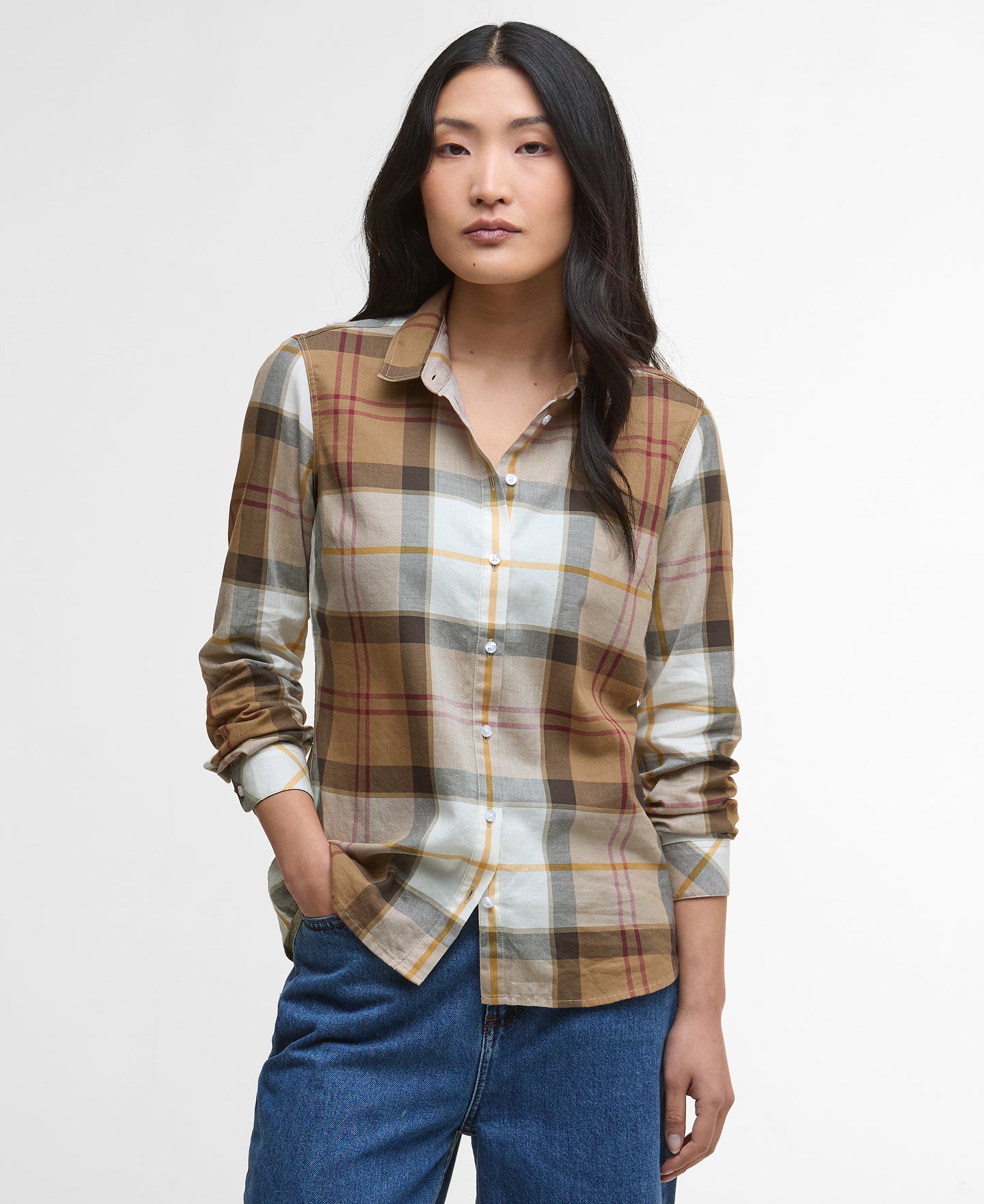 Barbour Lsh1353st72 Barbour Bredon Check   Light M