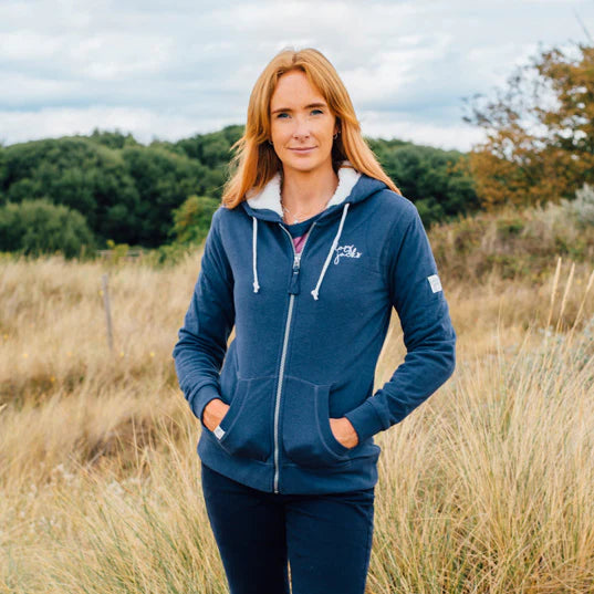 Lazy jacks ladies snug top lined long waterproof raincoat