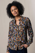 Load image into Gallery viewer, Lily &amp; Me Lm24511ol RITA FRILL SHIRT FLORAL IKAT
