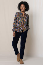 Load image into Gallery viewer, Lily &amp; Me Lm24511ol RITA FRILL SHIRT FLORAL IKAT
