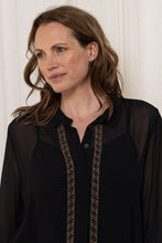 Load image into Gallery viewer, Lily &amp; Me Lm24628bk SUZANNE EMBROIDERED SHIRT
