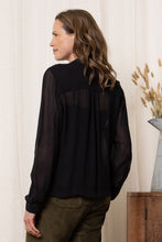 Load image into Gallery viewer, Lily &amp; Me Lm24628bk SUZANNE EMBROIDERED SHIRT
