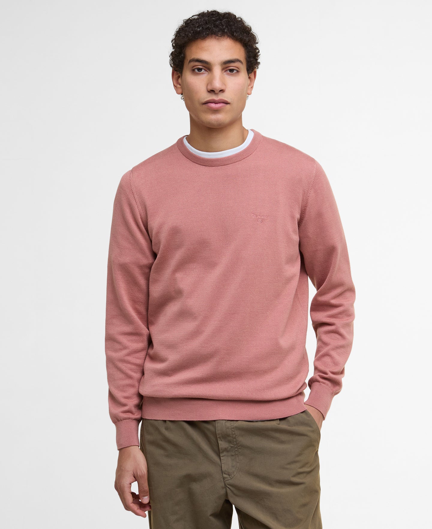 Barbour Mkn0932pi77 Barbour Pima Crew Earth Pink