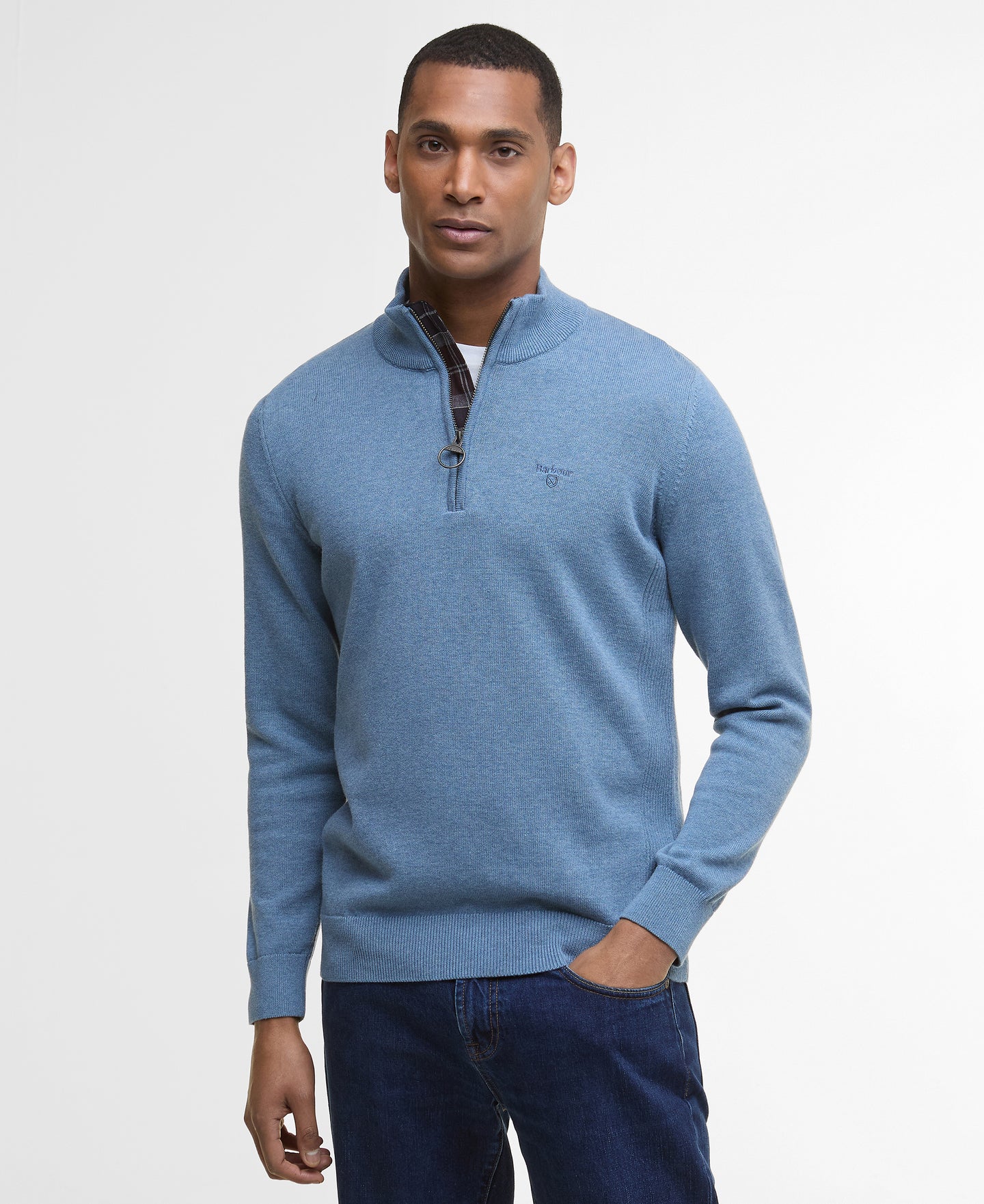 Barbour Mkn1074bu43 Barbour Cotton HZ Knit Bluesto