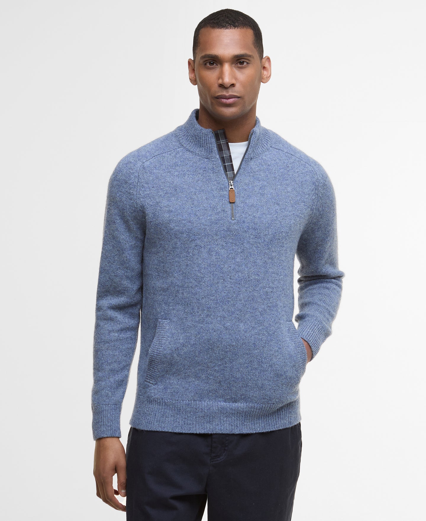 Barbour Mkn1589bu43 Barbour Talder Half Zi Bluesto