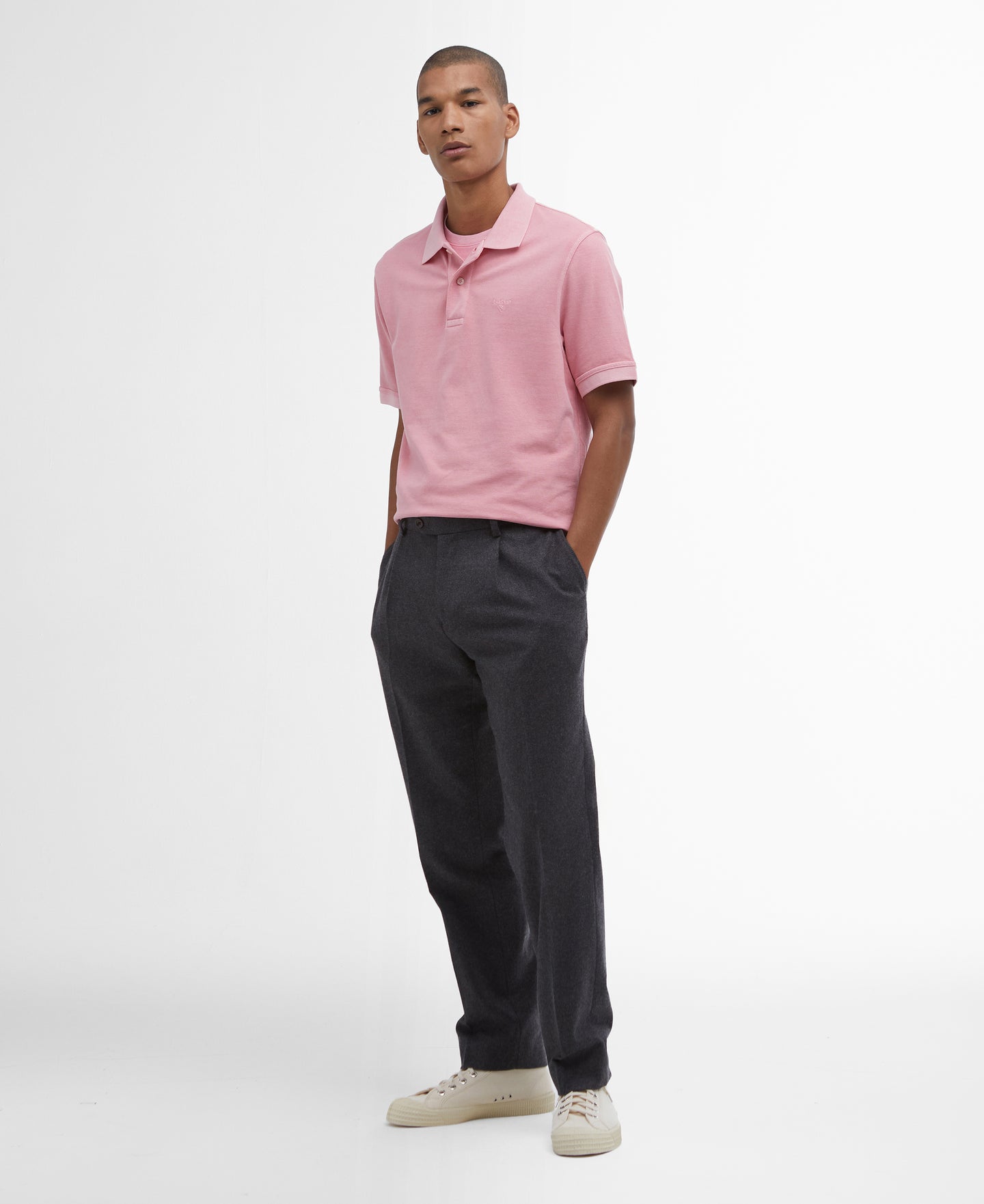 Barbour Mml1127pi15 Barbour Wash Spts Polo Pink Sa