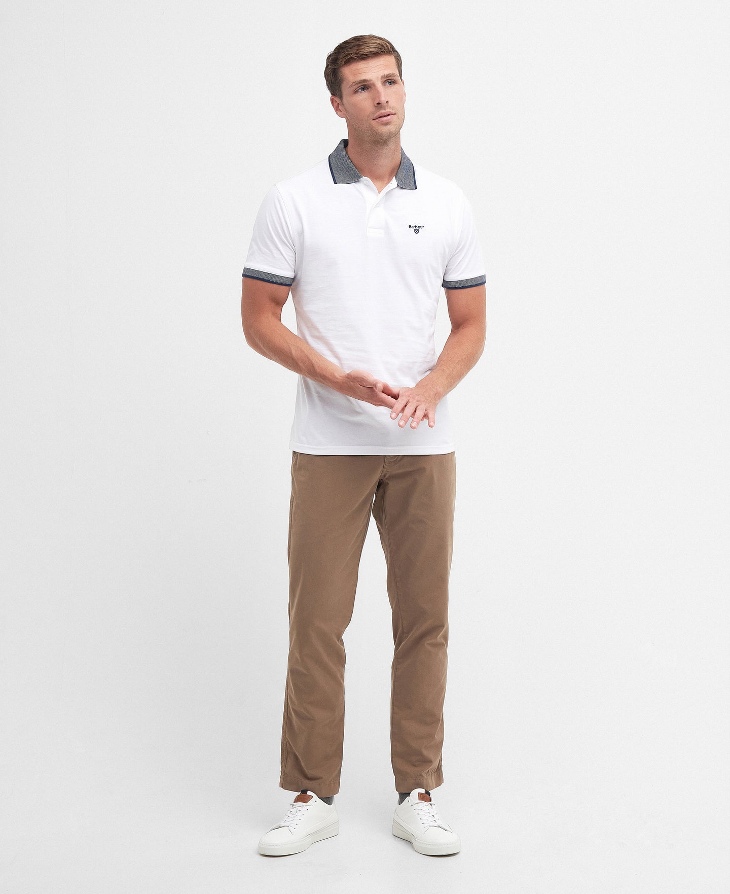 Barbour Mml1281wh11 Barbour Cornsay Polo   White