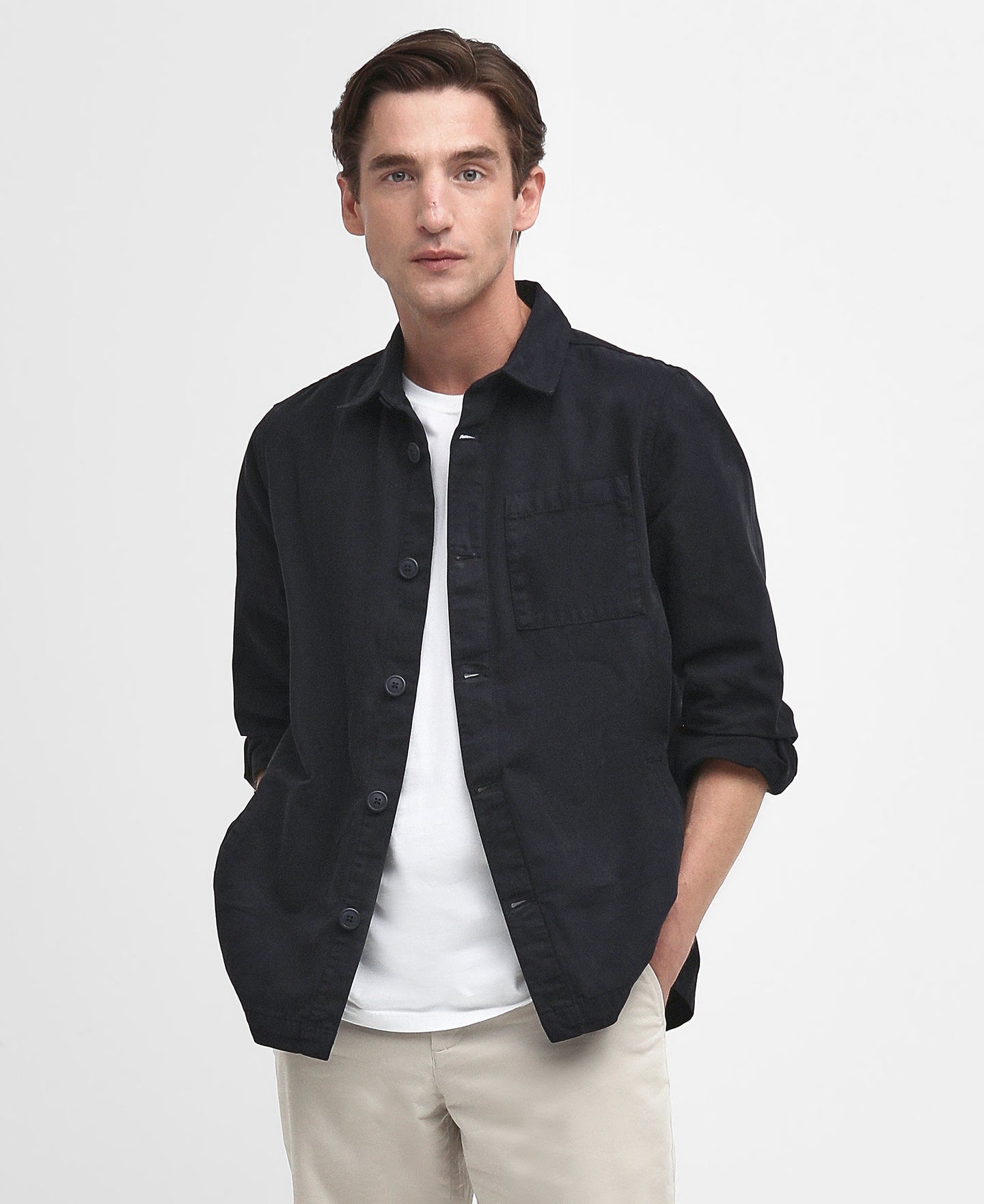 Barbour Mos0281ny91 Barbour Washed Oversh  Navy