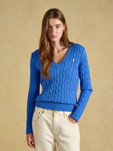 Load image into Gallery viewer, Joules Classic Cable Vneck CLASSIC CABLE VNECK
