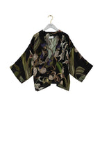 Load image into Gallery viewer, One Hundred Stars Ckmorcblk ORCHID BLACK CREPE KIMONO
