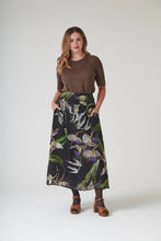 Load image into Gallery viewer, One Hundred Stars Skiorcblk ORCHID BLACK A-LINE MAXI SKIRT
