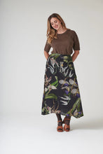 Load image into Gallery viewer, One Hundred Stars Skiorcblk ORCHID BLACK A-LINE MAXI SKIRT
