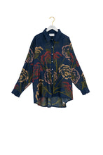 Load image into Gallery viewer, One Hundred Stars Ovsparnav PARSLEY SEED NAVY OVERSIZED SHIRT
