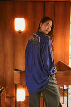 Load image into Gallery viewer, One Hundred Stars Ovsparnav PARSLEY SEED NAVY OVERSIZED SHIRT

