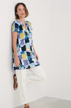 Load image into Gallery viewer, Seasalt B-Wm35700-35377 S/S Wreathe Tunic Block Shapes Bilberry
