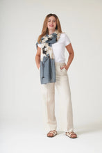 Load image into Gallery viewer, One Hundred Stars Scastosla Stork Slate Scarf
