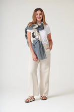 Load image into Gallery viewer, One Hundred Stars Scastosla Stork Slate Scarf
