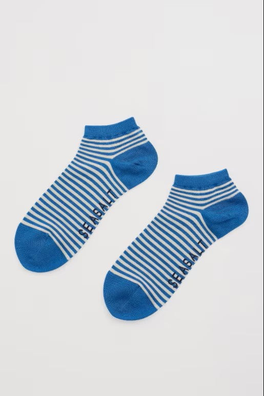 Seasalt B-Ac36443-36318 Men's Sailor Trainer Socks Woad Borage