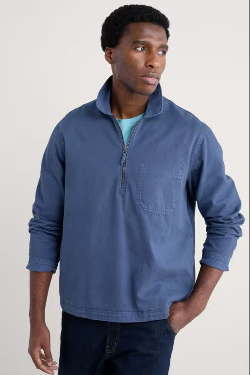 Seasalt B-Mn35612-12301 Men's Farrow Smock Vintage Indigo