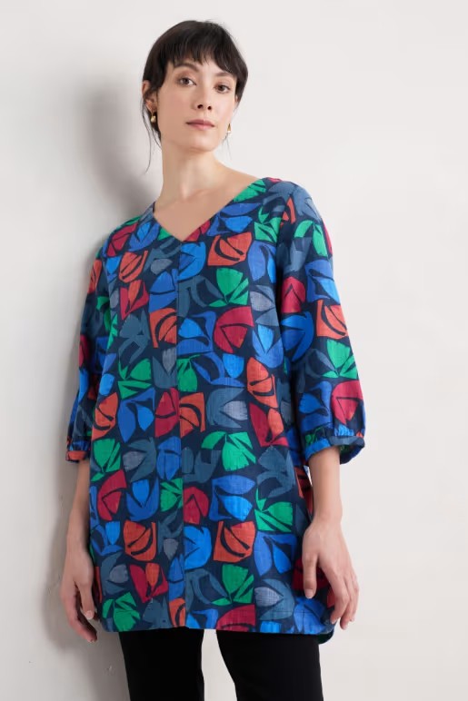 Seasalt B-Wm30526-34880 Loganberry Tunic Floral Cutout Mix