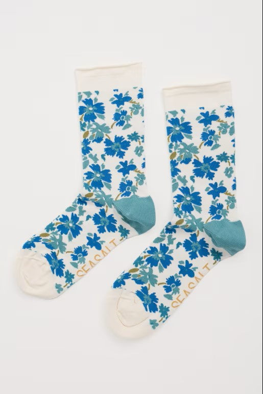 Seasalt B-Ac34099-34770 Womens Arty Socks Painted Meadow Diver