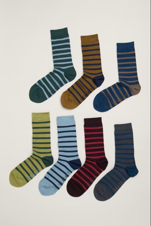 Seasalt B-Ac34601-32989 Men's Sailor Socks Box of 7 Woodford Mix